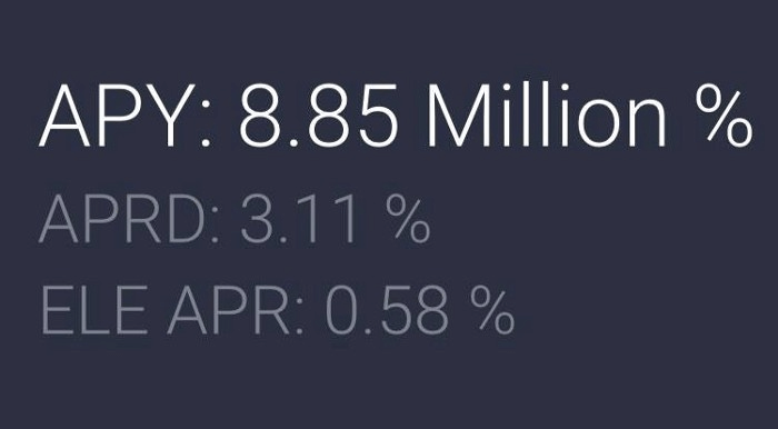 8.85 million % APY 